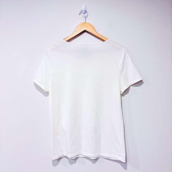 JACLYN SMITH Cream Lace Sequin Short Sleeve Top | Medium * - Picture 2 of 6